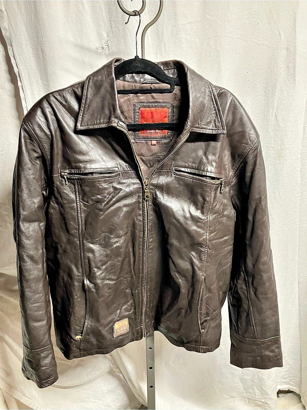 Impala Leather Racer Jacket Brown XL